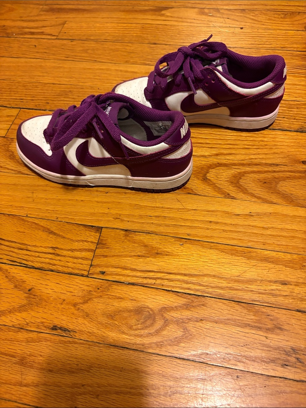 Nike Kids Purple and White Lace-Up Sneakers - Picture 4 of 4
